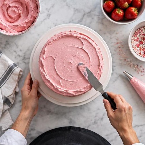 Home Baker — Cake Decorating Reveal — Pixalera video prompt