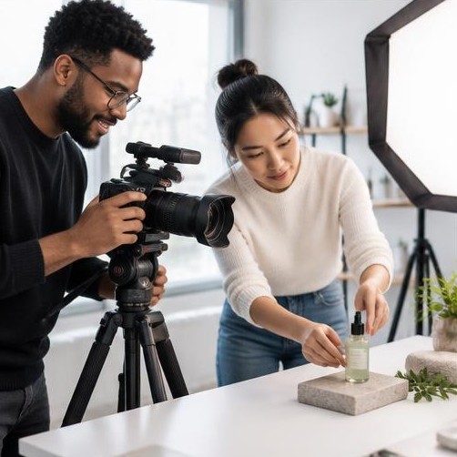 Agency — Product Shoot Behind the Scenes — Pixalera video prompt